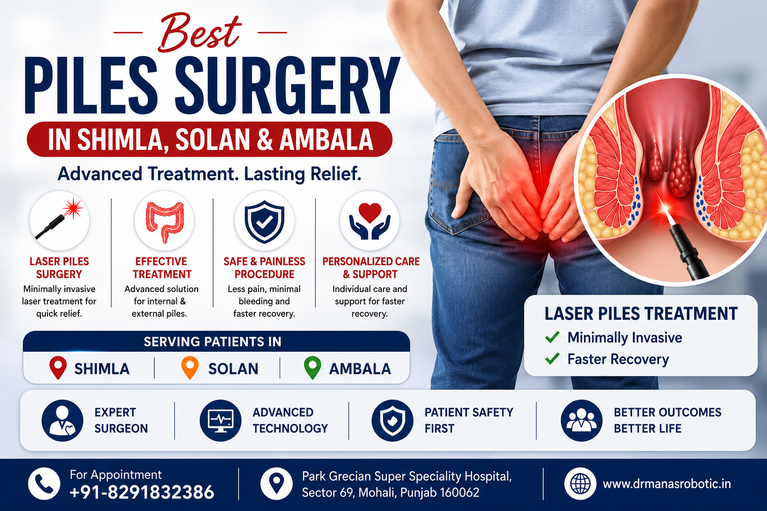Best Piles Surgery in Shimla, Solan & Ambala
